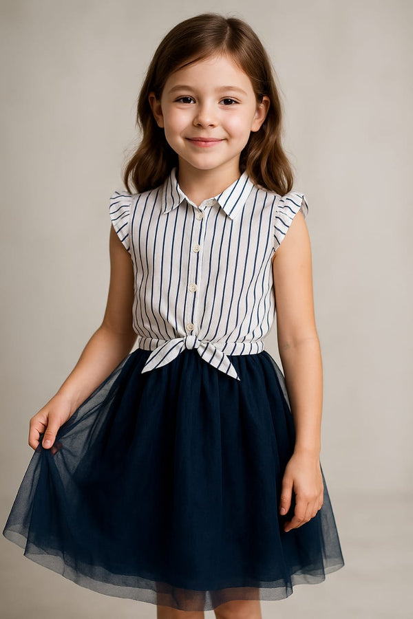 Stripes Chic Shirt & Skirt Combo